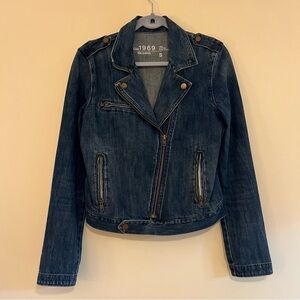 GAP Blue Jean Moto Jacket
